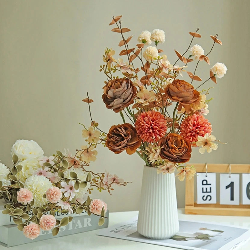 1/3pcs Silk Roses Artificial Flowers Wedding Home Room Party Table Centrepieces Wreath Garden Bridal Bouquet DIY Gift Yard Decor