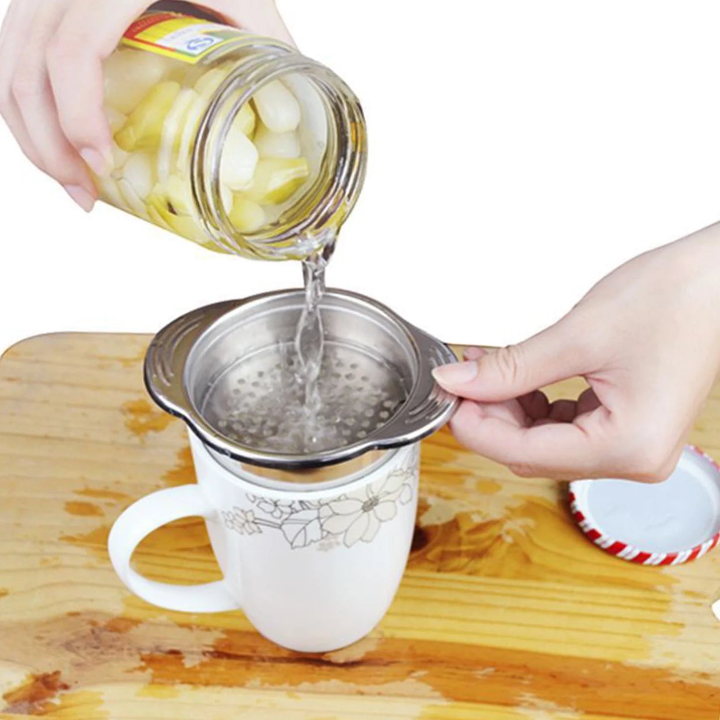 Universal Can Strainer Stainless Steel Can Colander Vegetable Fruit Can Strainer For Beans Vegetables Fruit Tuna