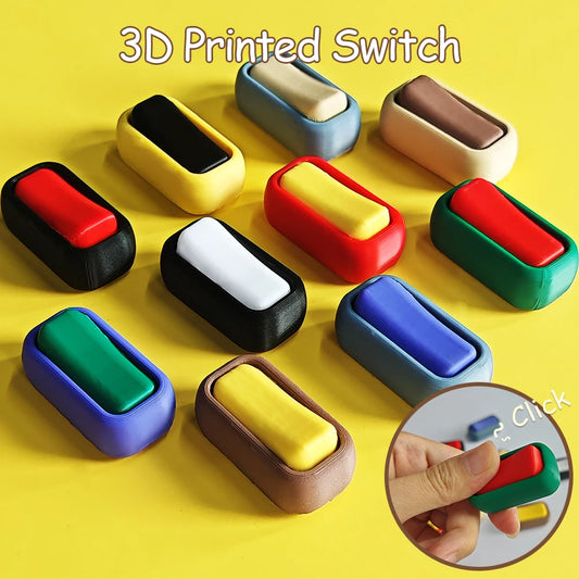 3D Printed Switches Fidget Toy Pop Fidget Toy Click Toy for Stress and Anxiety Relaxing Portable Fingertip Simulate Switch Toys