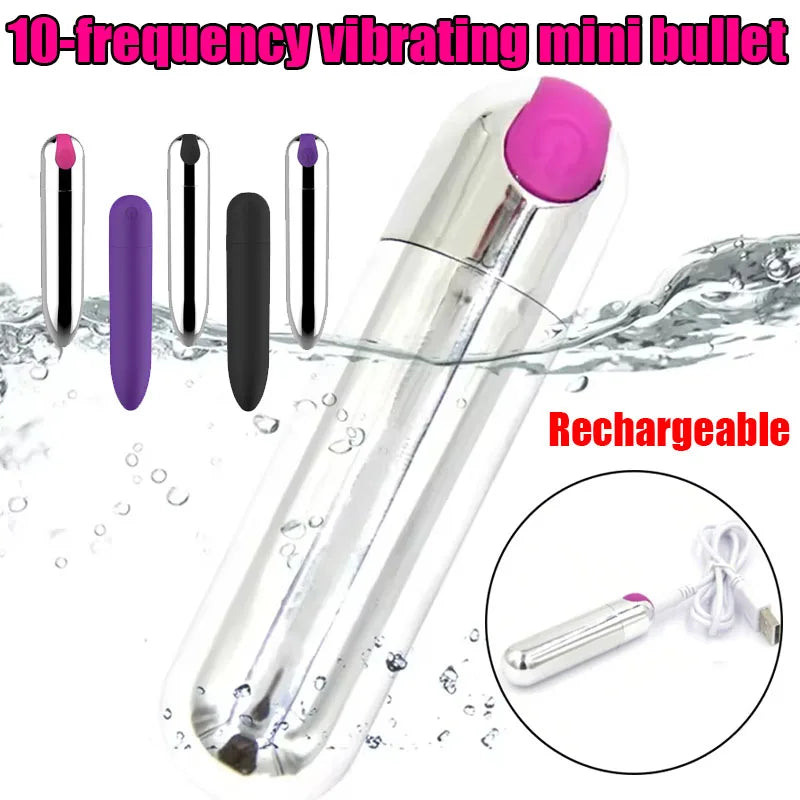 Mini 10 Vibration frequency Vibrator USB Rechargeable Waterproof Magic Massage silent vibrator body massager for Women