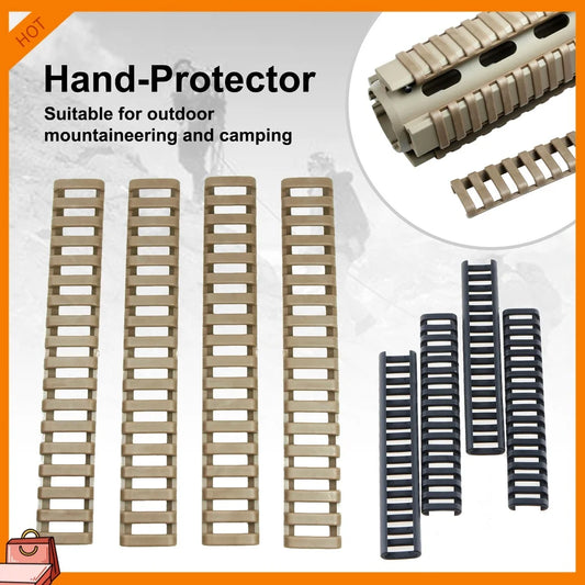 4-Pack Black Heat Resistant Rifle Handguard Protector Rubber Ladder Rail Cover Weaver Picatinny Rail toy Airsoft Guns Hunting CS