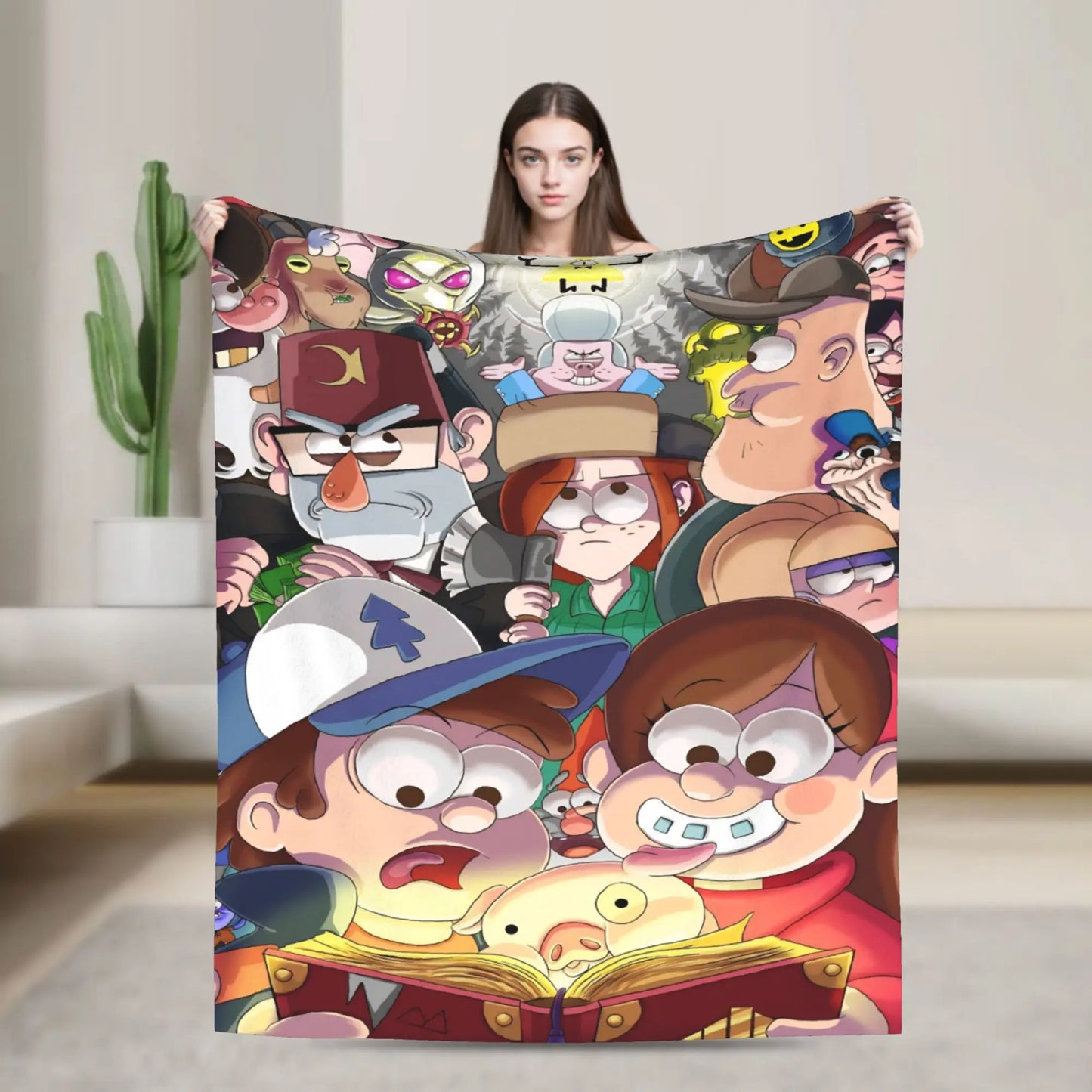 Stranger Gravity Falls Blanket  Plush Funny Warm Throw Blankets for Home Restaurant Autumn/Winter