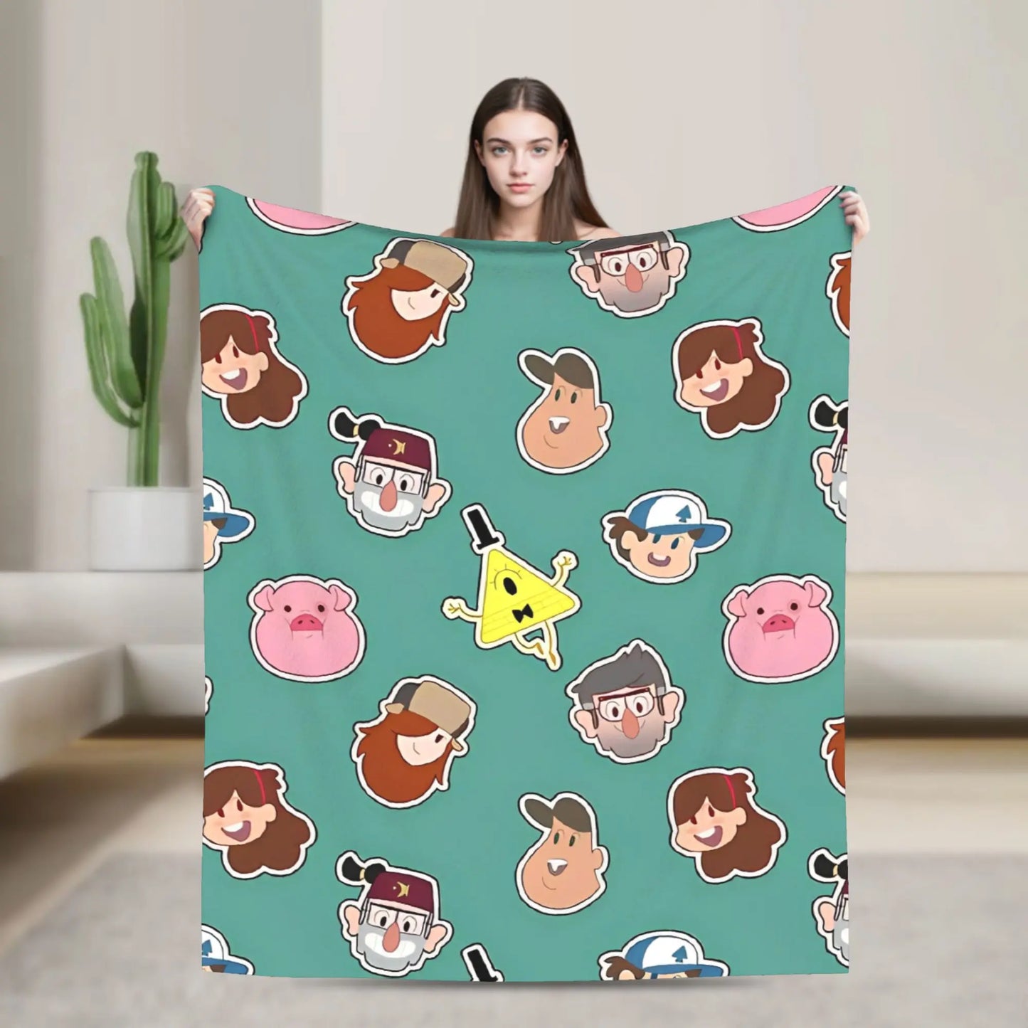 Stranger Gravity Falls Blanket  Plush Funny Warm Throw Blankets for Home Restaurant Autumn/Winter