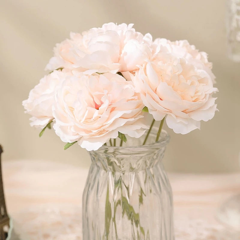 3/5Pcs Peony Artificial Flowers Bouquet Fake Flowers for Home Room Decor Wedding Decoration DIY Craft Garland Gifts Accessories