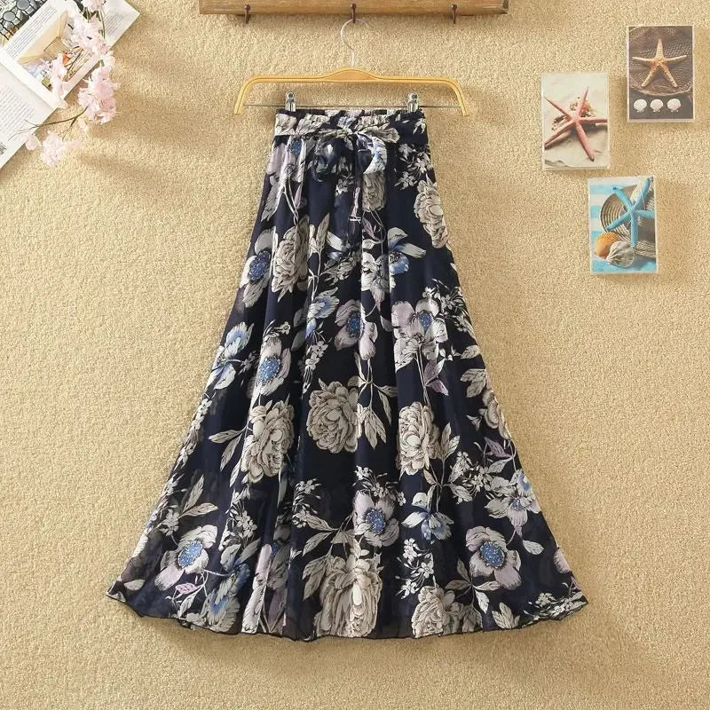 Skirts for Women Summer 2025 A Line High Waist Woman Skirt Casual Trend Modest Vintage Cheap Quality Korean Fashion Style Y2k V