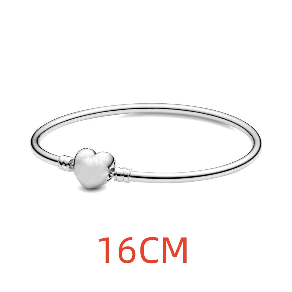 2024 925 Silver Plated Valentine's Day gift for lovers Pendant Charms it Original Bracelet For Women DIY Fashion Jewelry Making