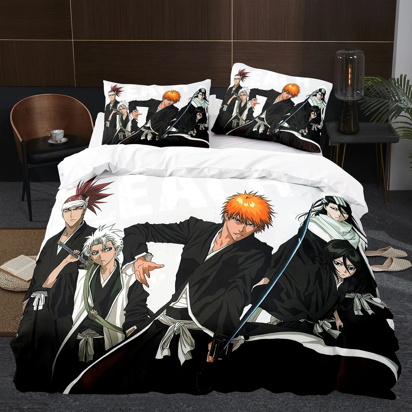 Japan Anime BLEACH Bedding Set Cartoon Comforter Duvet Cover Sets Bed Linen Twin Queen King Single Size Home Decor Kids Kawaii