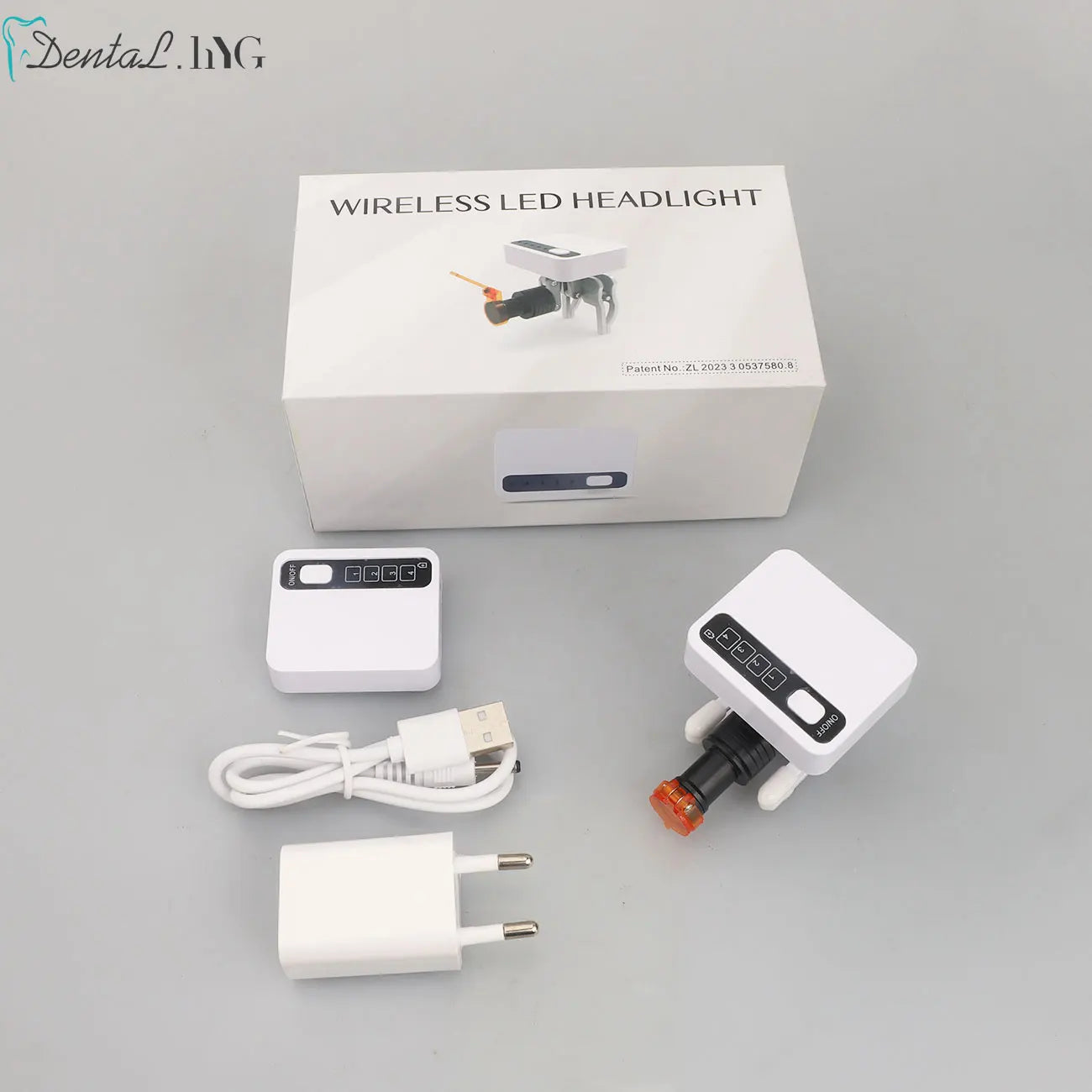 XND Wireless Clip On Headlights Medical 5W LED Oral Surgery Lights with 2 Magnetic attraction Batteries for Glasses Use