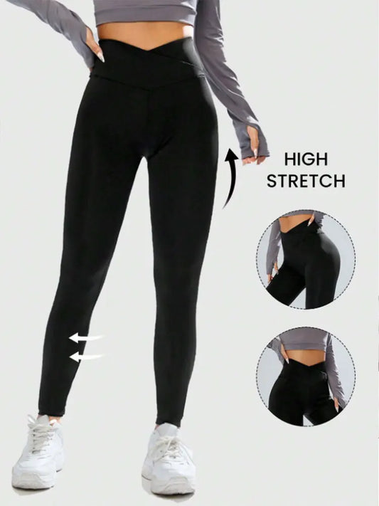 Activewear Slim Fit Legging V Shaped High Waisted Stretchy Peach Butt Tummy Control Butt Lifting High Stretch Seamless Yoga Pant