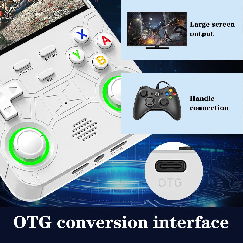 R36 ultra retro handheld video game console open source Linux system 4.0-inch IPS screen portable handheld game console