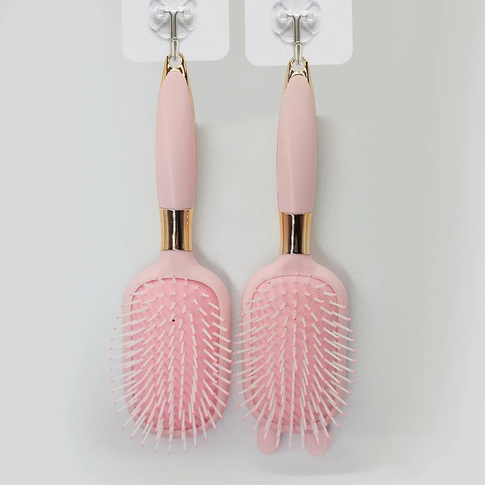 Beauty Hair Brush, Straight & Smooth Soft Touch Paddle Brush Round Brush and Detangling Brush,Great On Wet or Dry Hair Health