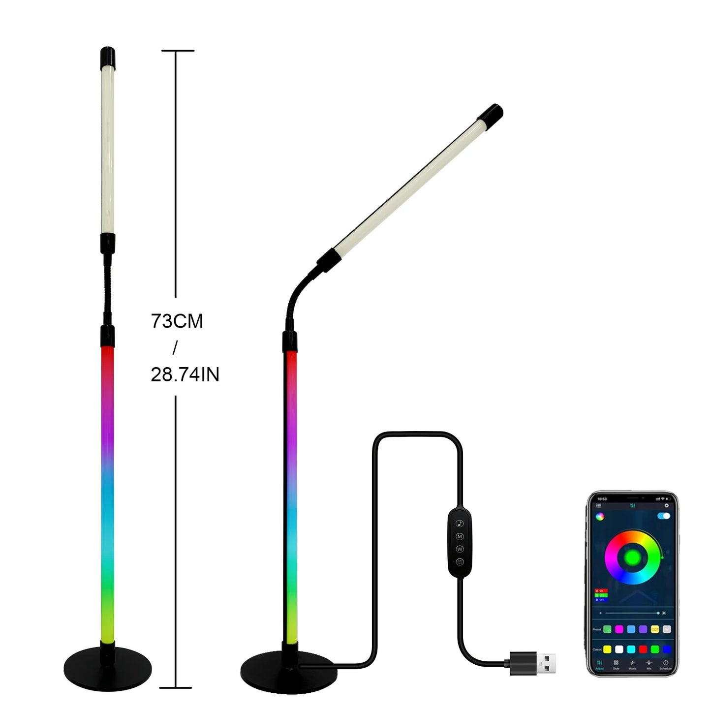Living Room Adjustable LED table Lamp, Standing Reading Lamp, Children's Study Lamp, Dimmable, Bedroom and Office Decoration