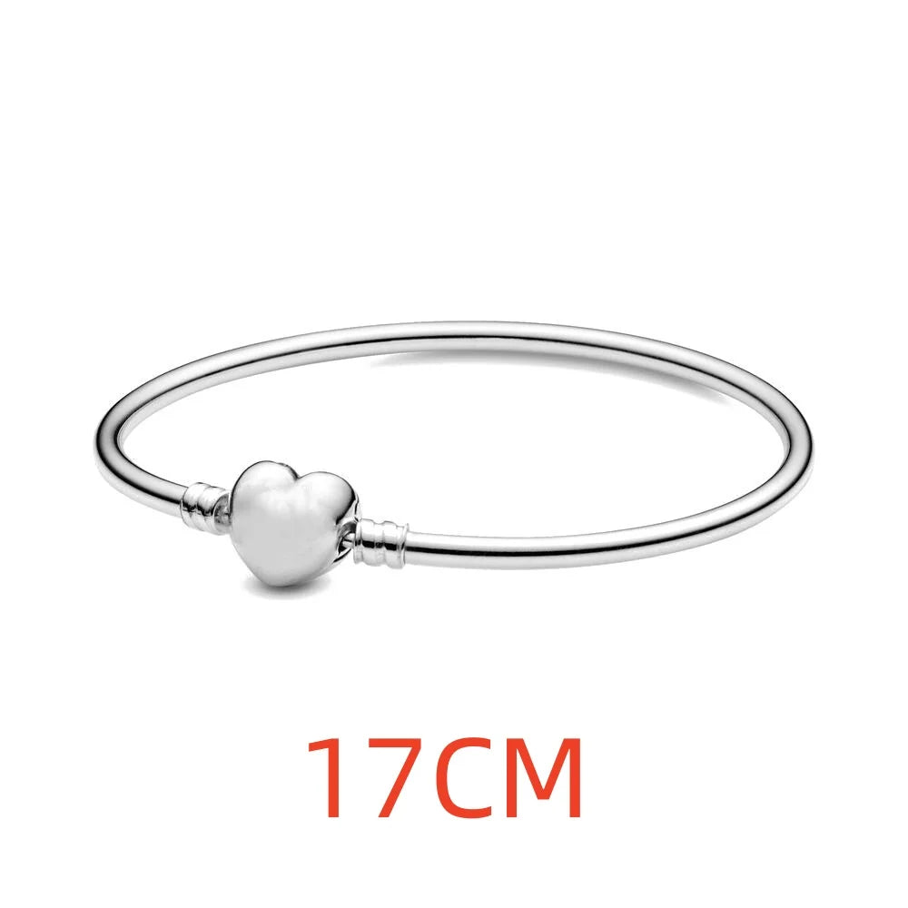 2024 925 Silver Plated Valentine's Day gift for lovers Pendant Charms it Original Bracelet For Women DIY Fashion Jewelry Making