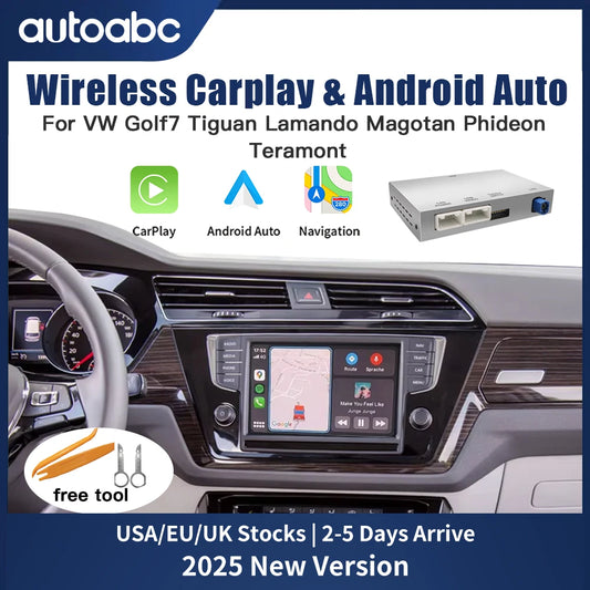 Wireless Carplay Android Auto for Volkswagen GTI Golf7 Tiguan Passat B8 Teramont Polo MIBI System Support Mirror Link Multimedia