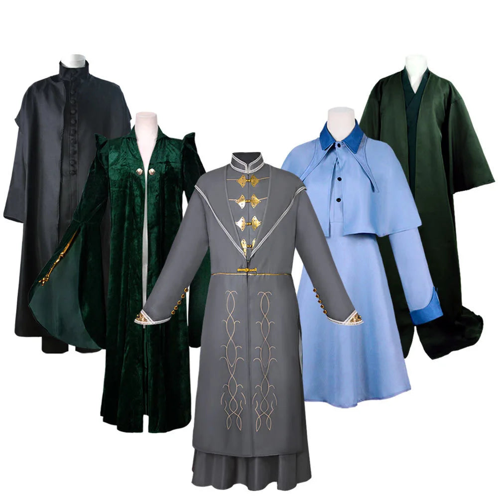 School of Witchcraft and Wizardry Costume Professor Mileva McGonagall Hogwarts College Presidentis Robe Halloween Costume 3