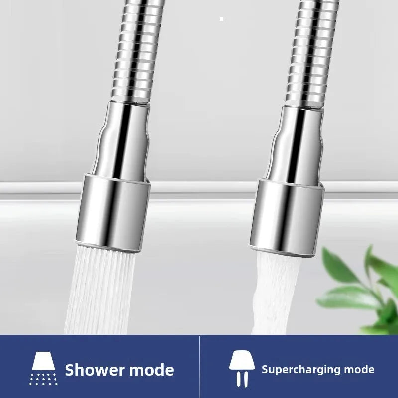 Stainless Steel Universal 360° Rotation Faucet Sprayer Head For Kitchen Washbasin Extension Faucet Bubbler Tap Splash Nozzle