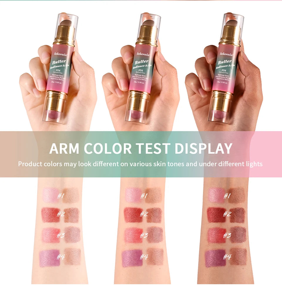 Physicians Butter Glow And Go Multiuse Stick Double Headed Bronzer Blush For Cheeks Eyes Lips Long Lasting Matte Glow Makeup