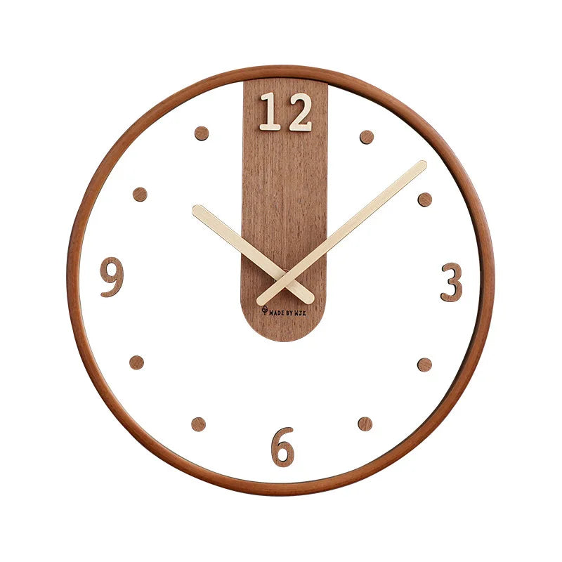 Modern Transparent Glass Wall Clock 3D Digital Minimalist Silent Wooden Clocks Living Room wall decoration items 12inchs Watch