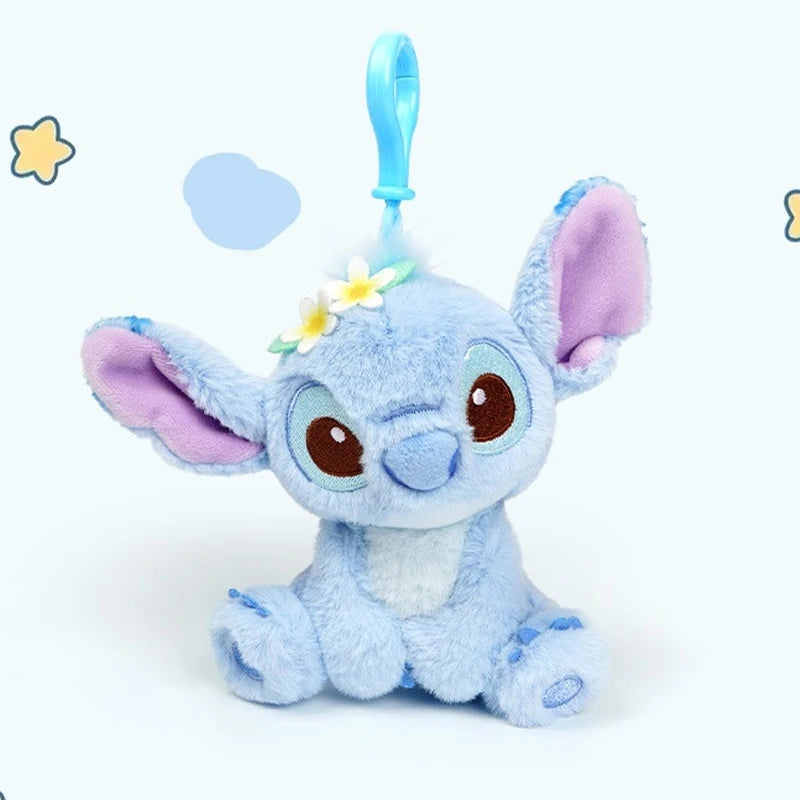 Hot Kawaii Disney Stitch Angel Plush Stuffed Toys Purple Anime Lilo&Stitch Doll Cute Keychain Pendant Birthday Gift For Kid Girl