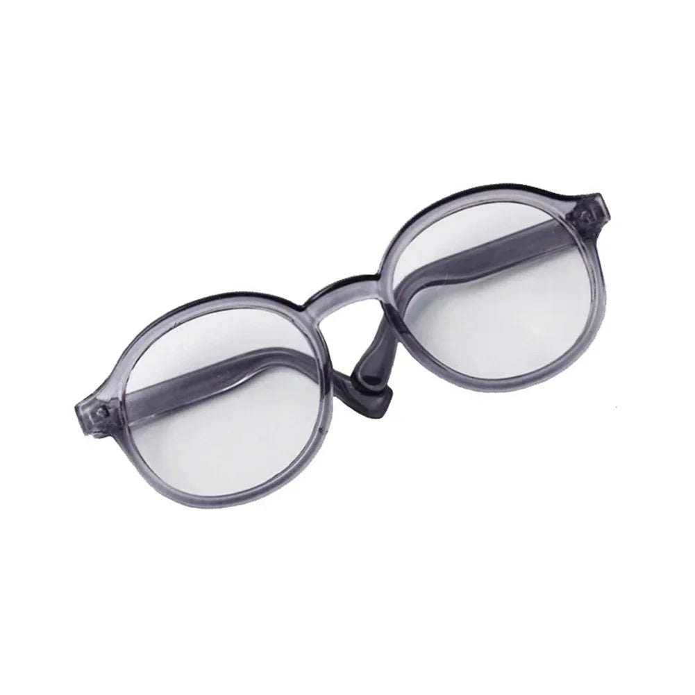 Labubu 6.5cm Transparent Plastic Glasses for 1/8 1/6 1/3 1/4 BJD for Labubu MSD Plush For EXO Doll Sunglasses