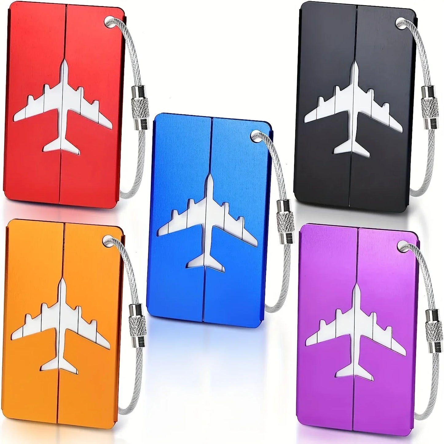 Premium Aluminum Travel Luggage Tag Durable Luggage Identification with Business Card Holder Fashion Tag Travel Accessories