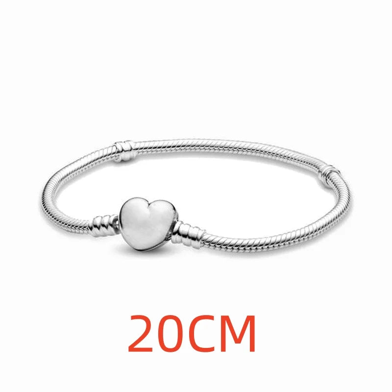 2024 925 Silver Plated Valentine's Day gift for lovers Pendant Charms it Original Bracelet For Women DIY Fashion Jewelry Making