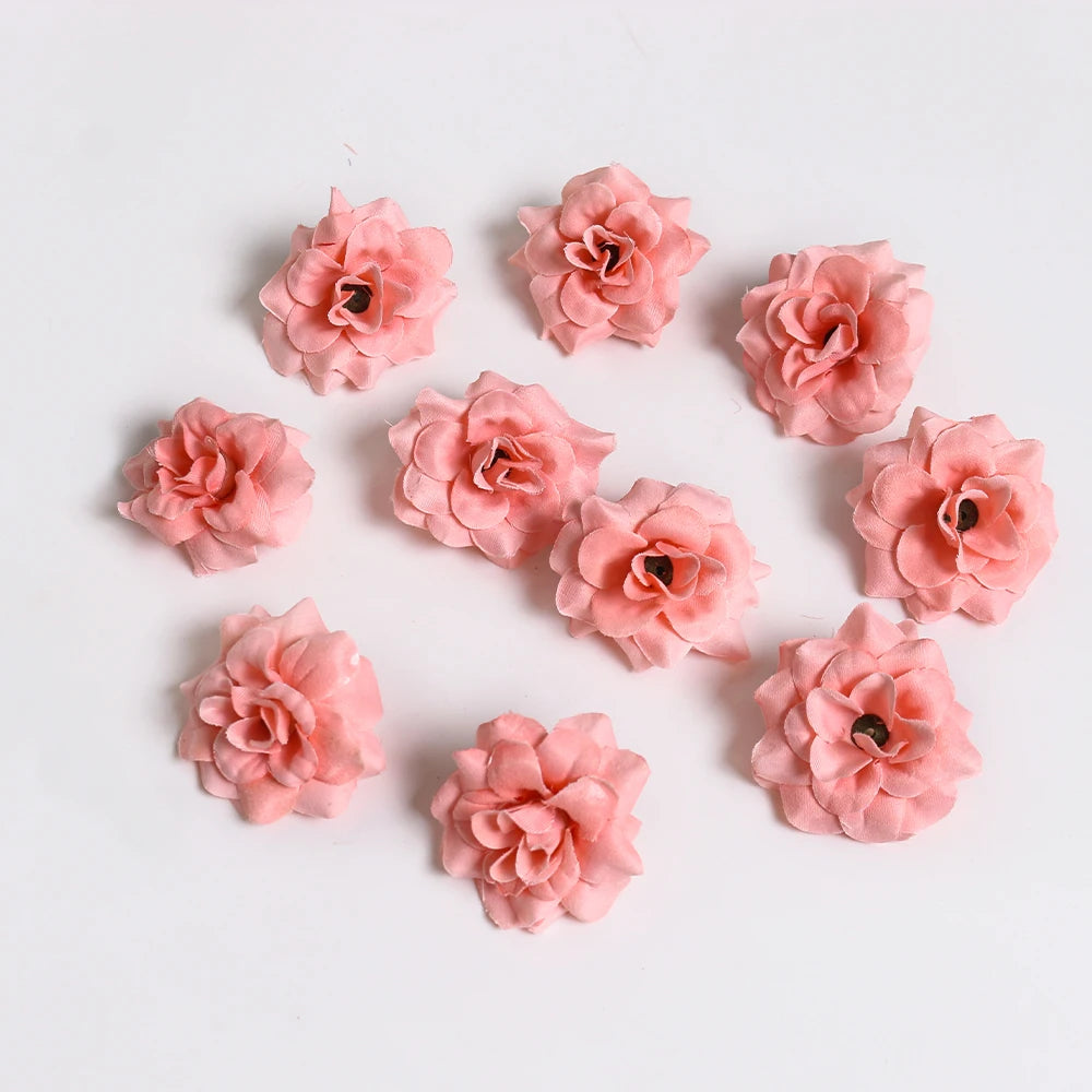 10/20Pcs Artificial Flowers Rose Head Silk Fake Flowers For Home Decor Garden Party Wedding Decoration Craft Wreath Accessories