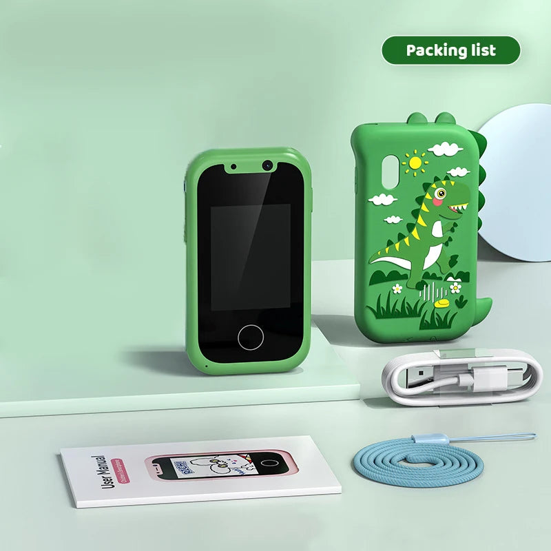 2.8 Inch Kids Smart Phone Touchscreen Dual Camera HD Photo Video Music Player Toys For Kids Unicorns Christmas Birthday Gift