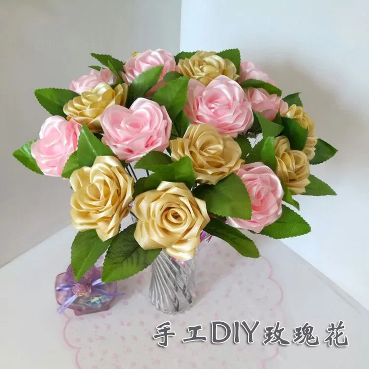 25Yards 6/10/15/20/25/40/50mm Silk Satin Ribbon Wedding Party Christmas Ribbon Flowers Gifts Decorated DIY Apparel Sewing Fabric