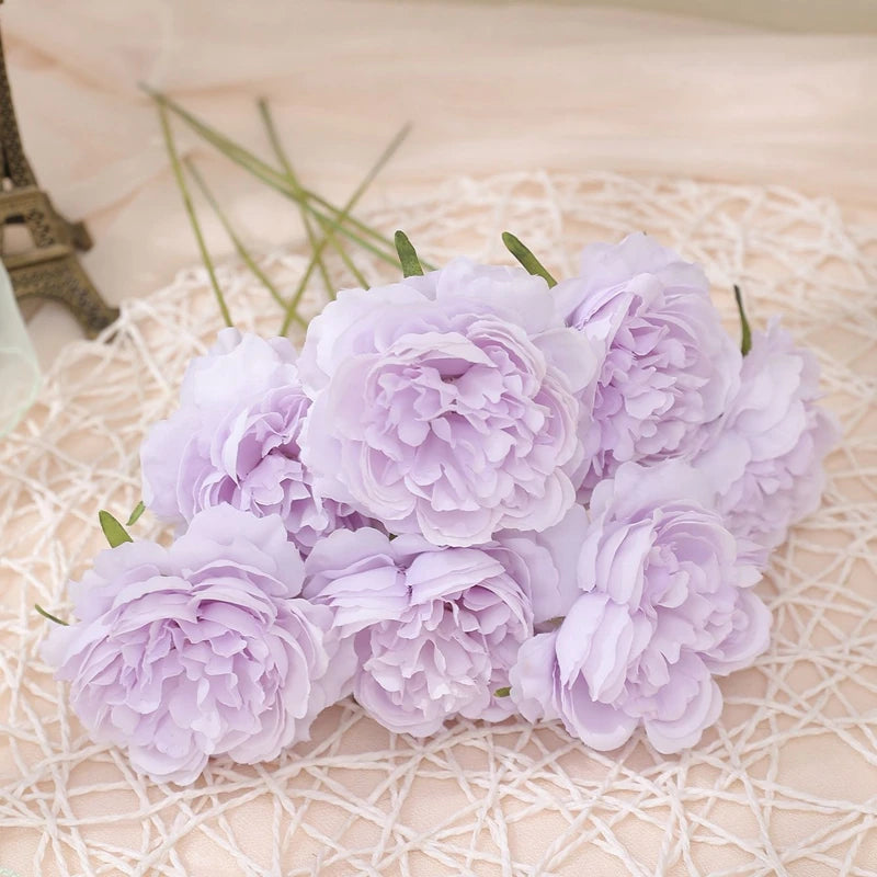 3/5Pcs Peony Artificial Flowers Bouquet Fake Flowers for Home Room Decor Wedding Decoration DIY Craft Garland Gifts Accessories