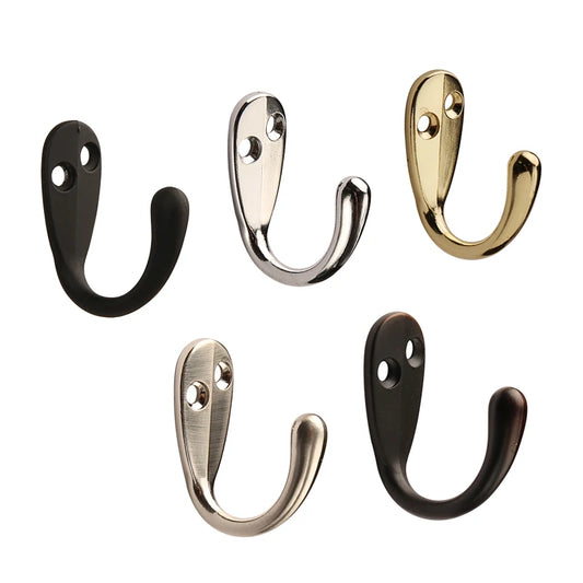 1pc Coat Hook Wall Mounted Hooks Clothes Rack Robe Hook Zinc Alloy Furniture Hook For Home Coats Hat Clothes Hanger Towel Keys