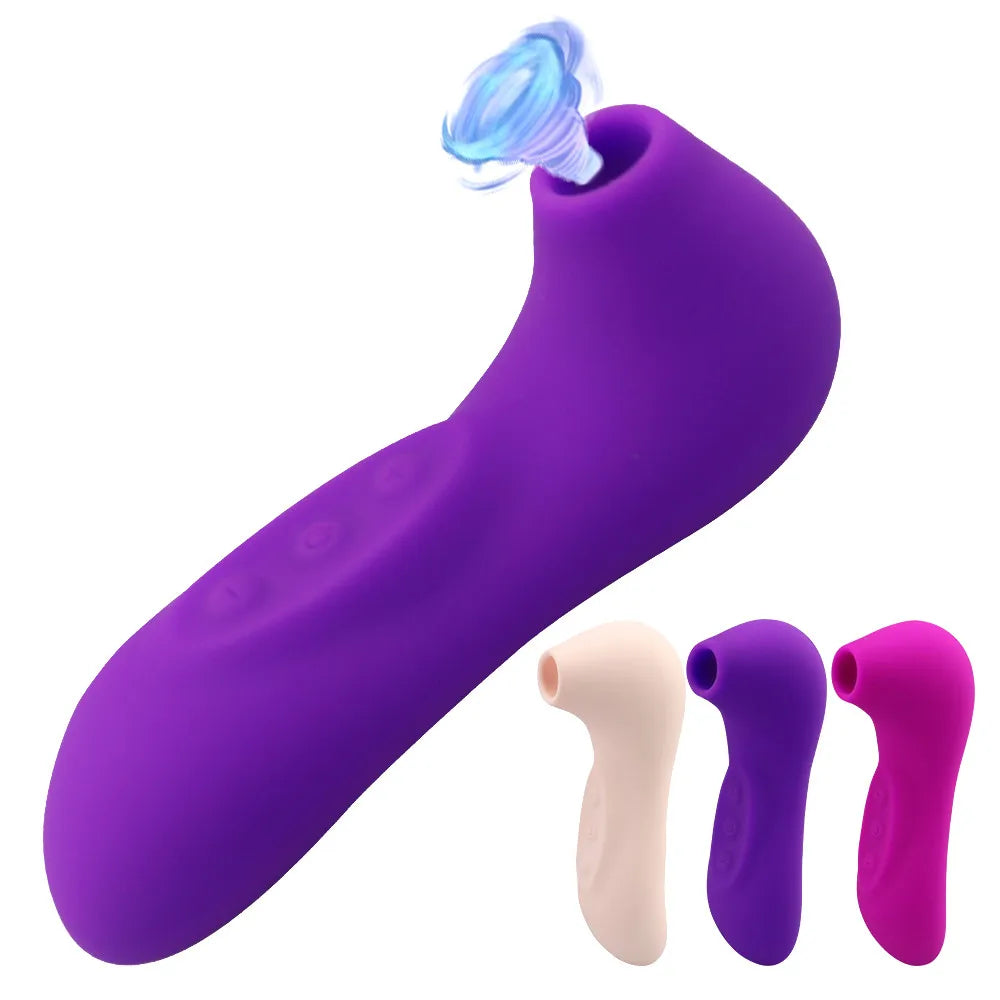 Powerful Suction Cup Clitoral Sucking Vibrator Female Clitoral Nipple Oral Vacuum Stimulator Massager for Women Adult Products
