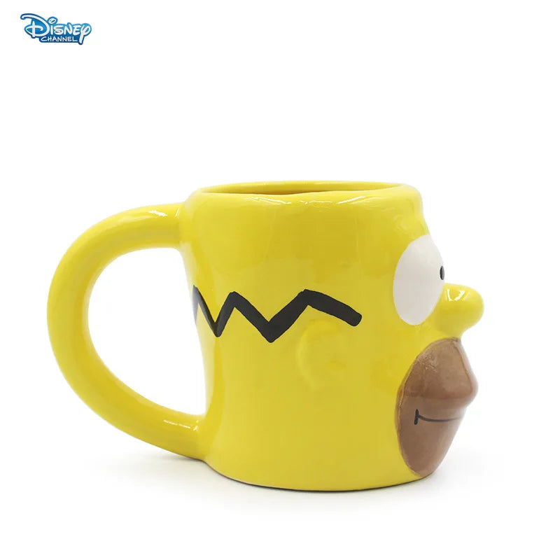 Disney cartoon Simpsons 3D mug ceramic three-dimensional cartoon cup creative household ceramic cup quirky friends office Gift