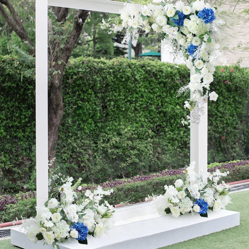 Wedding Props Artificial Flower Row Road Leading Flower Ball Floral Arch Arrangement Welcome Sign Dec Outdoor Wedding Decoration