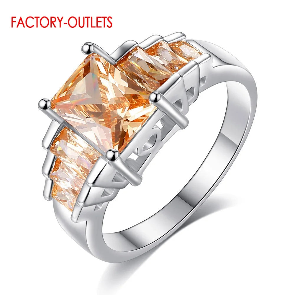 New Popular Temperament Cubic Zircon Finger Rings For Women Girl Genuine 925 Sterling Silver Rings Valentine's Day Gift