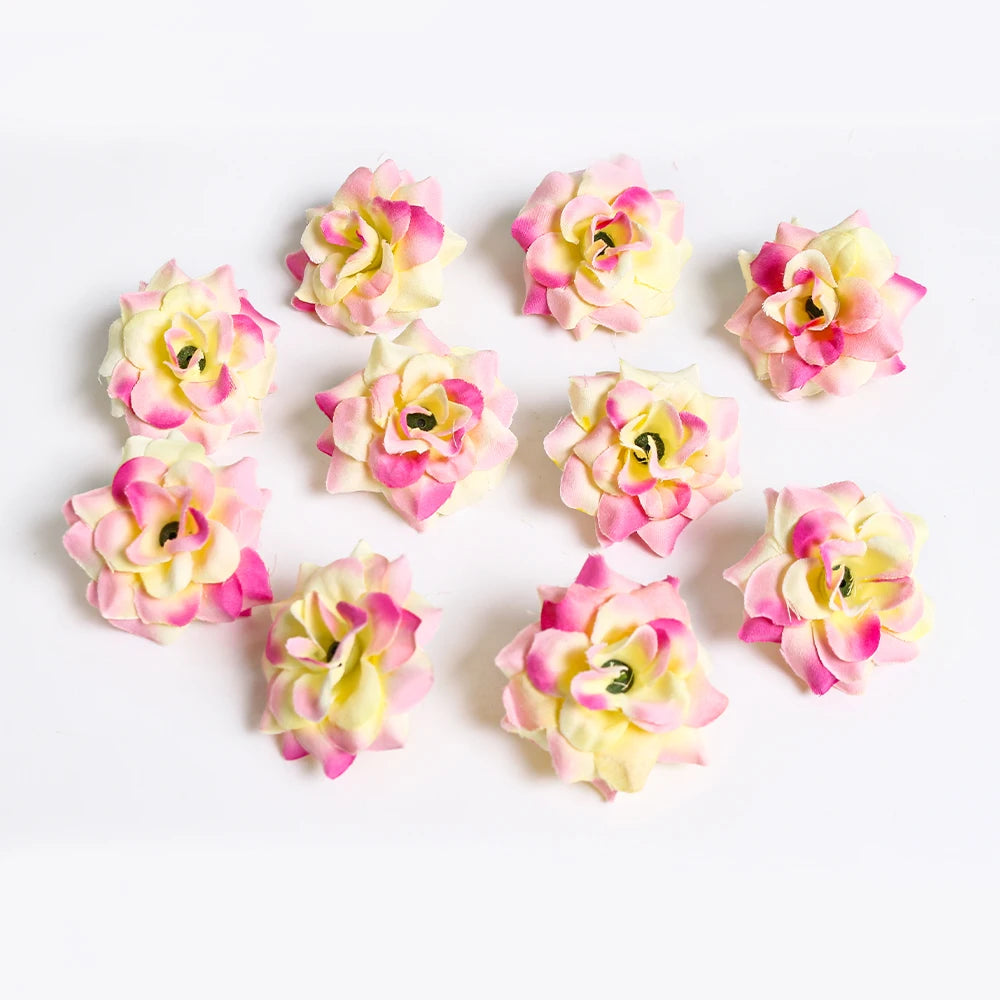 10/20Pcs Artificial Flowers Rose Head Silk Fake Flowers For Home Decor Garden Party Wedding Decoration Craft Wreath Accessories