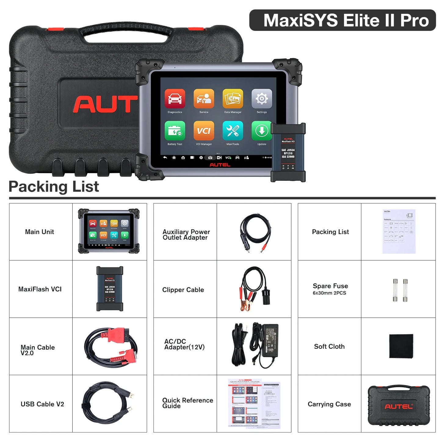 Autel MaxiSys Elite II PRO Auto Diagnostic Tool ECU Programming&Coding 2 Years Free Update Scanner 2023 Upgraded of Elite II