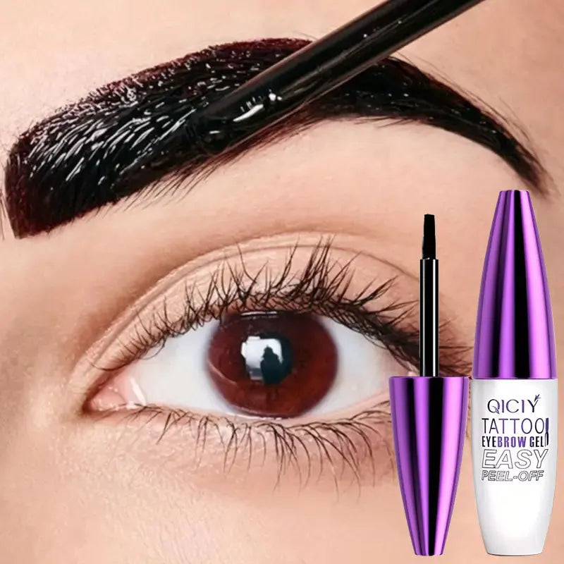 Peel-Off Eyebrow Gel, Long-Lasting Waterproof & Sweatproof, Quick-Dry Tint Gel for Perfect Brows
