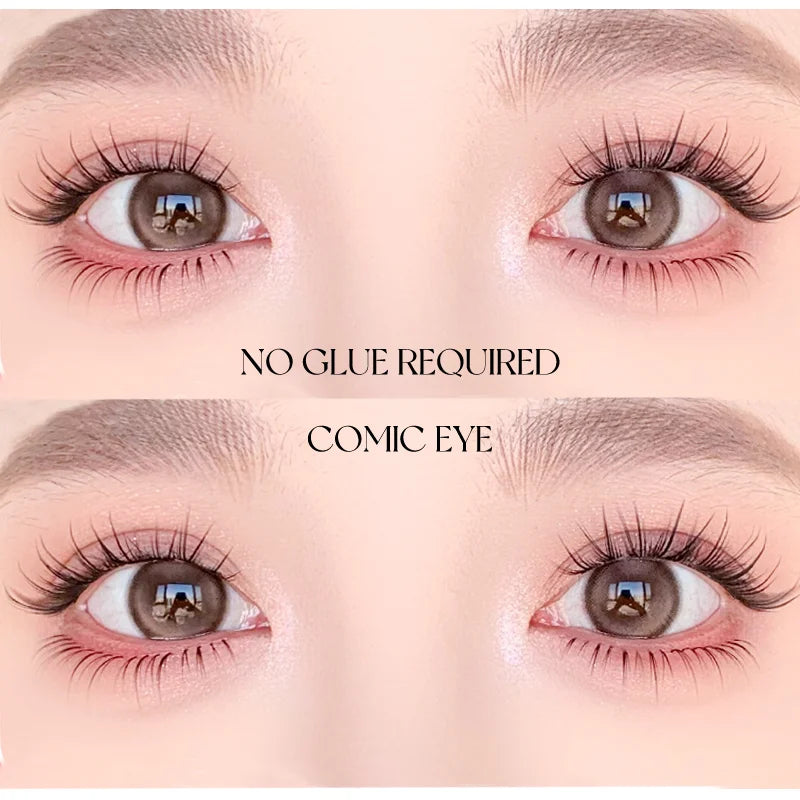 80 Clusters Reusable False Lashes Self-Adhesive No Glue Individual Soft Lashes for Natural Volume Look Makeup Girls