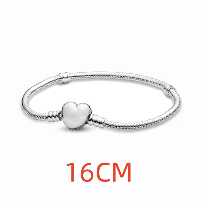 2024 925 Silver Plated Valentine's Day gift for lovers Pendant Charms it Original Bracelet For Women DIY Fashion Jewelry Making