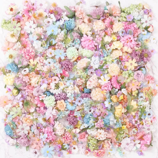 Random Style Mix Artificial Flowers Silk Fake Flowers for Home Decor Wedding Decoration Bride Clothing DIY Craft Gifts Accessory