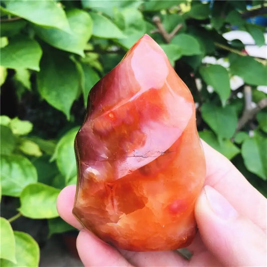 1pc Natural Red Agate Torch Gift/Home Decor for Halloween/Christmas/Thanksgiving Holiday Gift