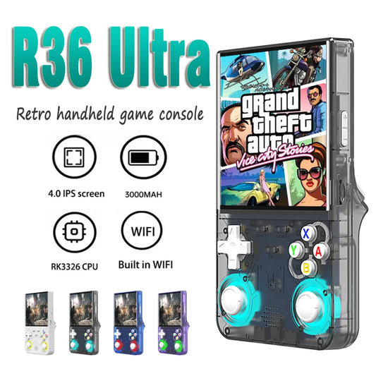 R36 ULTRA handheld game console Linux open source system HD4 inch high-definition IPS screen retro game video player