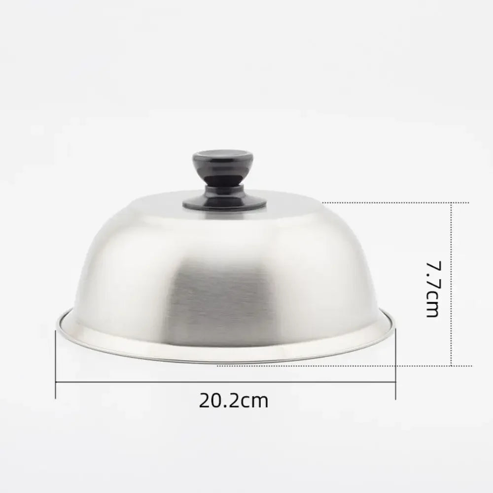 Stainless Steel Cheese Melting Dome Lids For Burgers Sandwiches Steak Round Griddle Covers Smash Burger Cooking Accessories