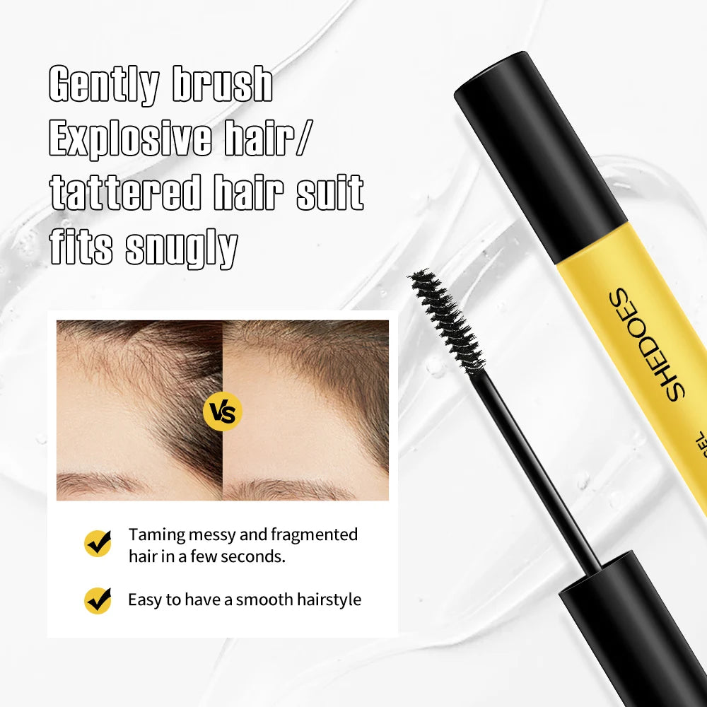 1PC 2-in-1 eyebrow styling gel, waterproof, durable, non caking, easy to apply and shape natural eyebrows