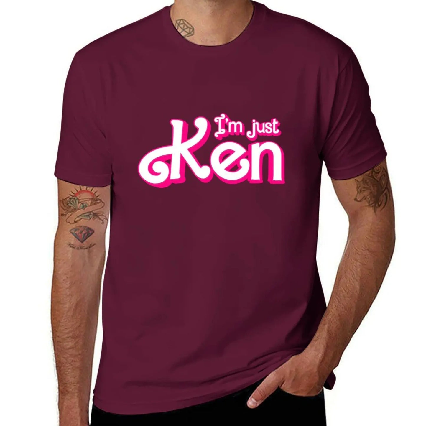 I'm just Ken T-Shirt Aesthetic clothing oversizeds heavy weight t shirts for men