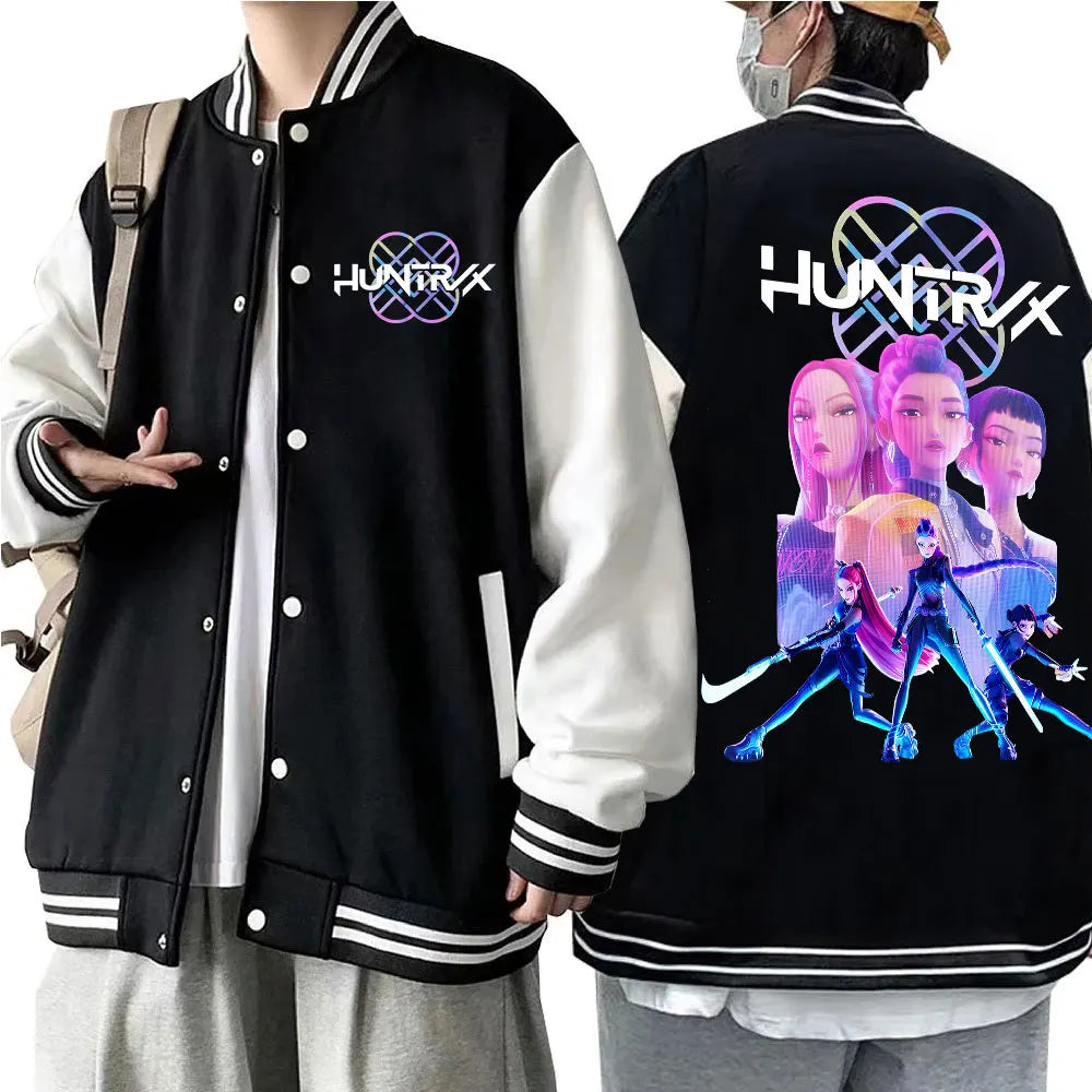 2025 Kpop Demon Hunters Baseball Uniform Jacket New Movie Merch Baseball Jackets Coat
