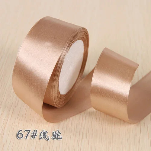 25Yards 6/10/15/20/25/40/50mm Silk Satin Ribbon Wedding Party Christmas Ribbon Flowers Gifts Decorated DIY Apparel Sewing Fabric