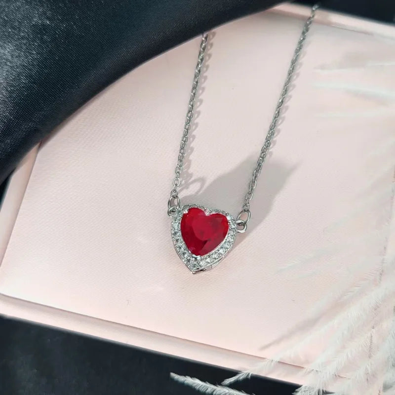 New Style Creative Arrow Through Heart Couple Pendant Heart-Shaped Collar Chain Valentine's Day Necklace Jewelry Gift
