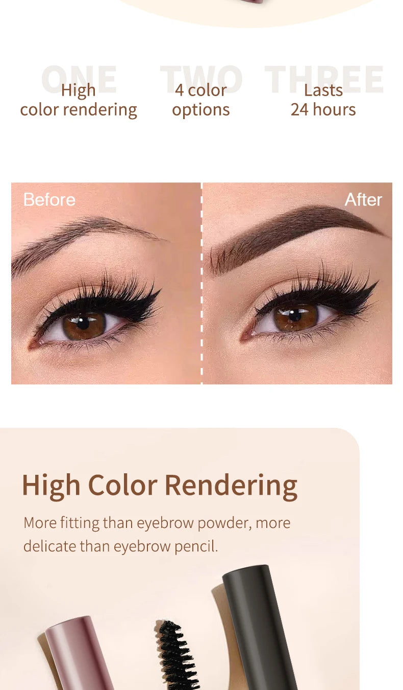 4Color Waterproof Eyebrow Gel Long Lasting Sweatproof No Smudging Natural Eyebrow Cream Makeup For Perfect Brows Cosmetics
